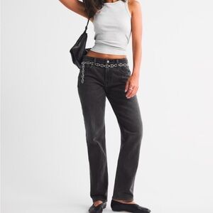 Abercrombie & Fitch The Straight Curve Love Black Jeans
